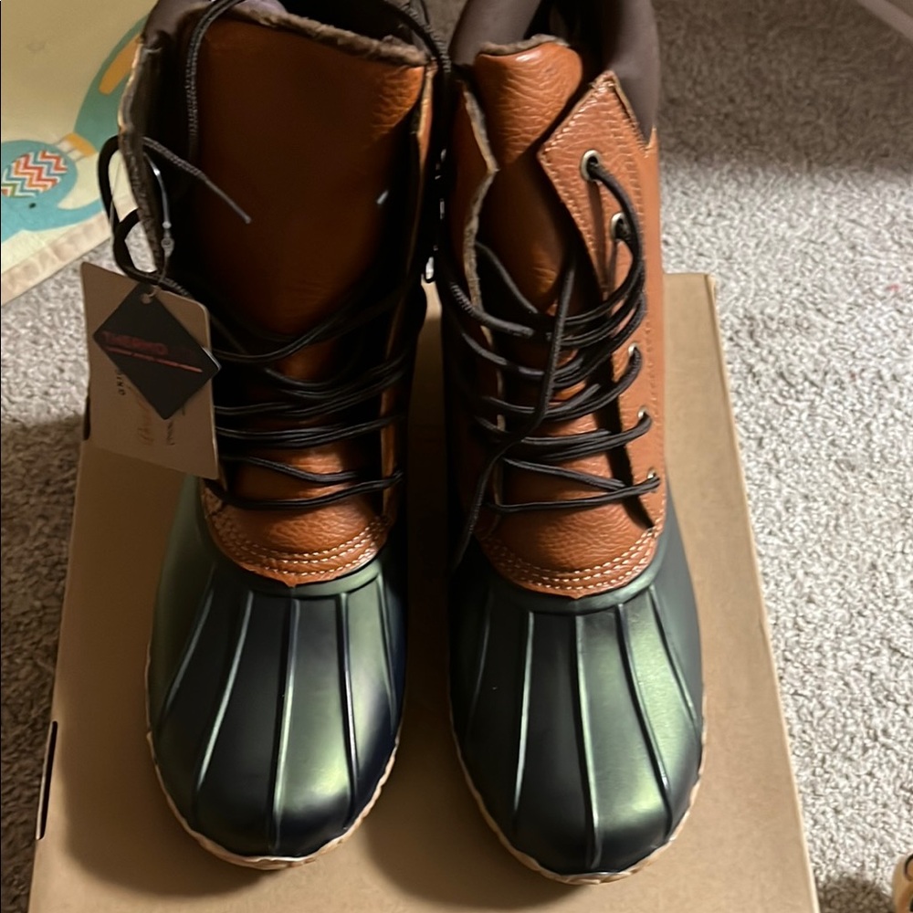 Vintage Brown and Black Duck Boots
